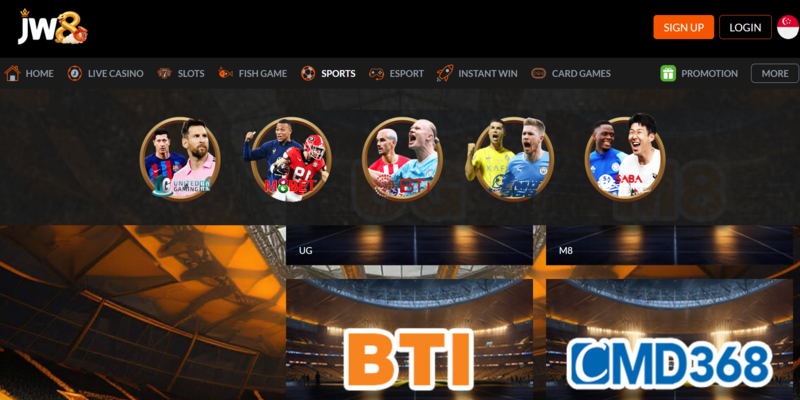 jw8 sport provides the most popular sports markets